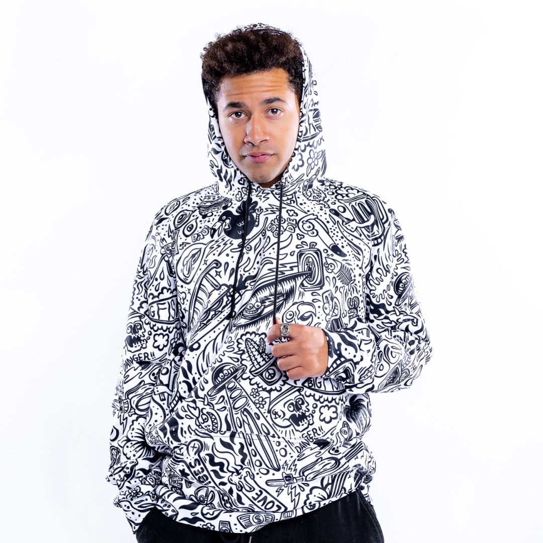 Joe Doodle Pullover Hoodie – Lunafide Joe Doodle Pullover Hoodie – Lunafide
