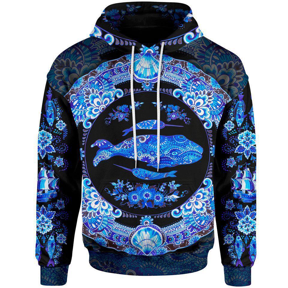 Hoodie S / Black Delft Ocean Pullover Hoodie DELFT-OCEAN-BLACK_HOODIE-3.0_SM