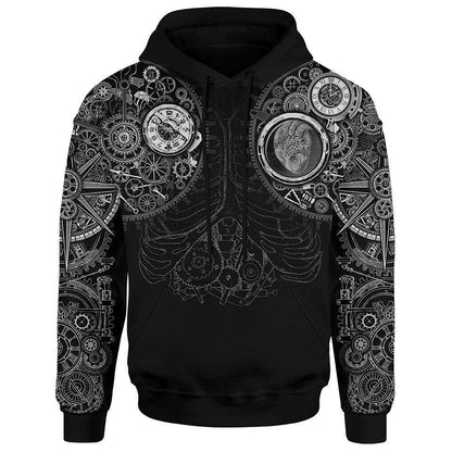 Hoodie S / Chrome Steampunk Pullover Hoodie STEAMPUNK-BNW_HOODIE-3.0_SM