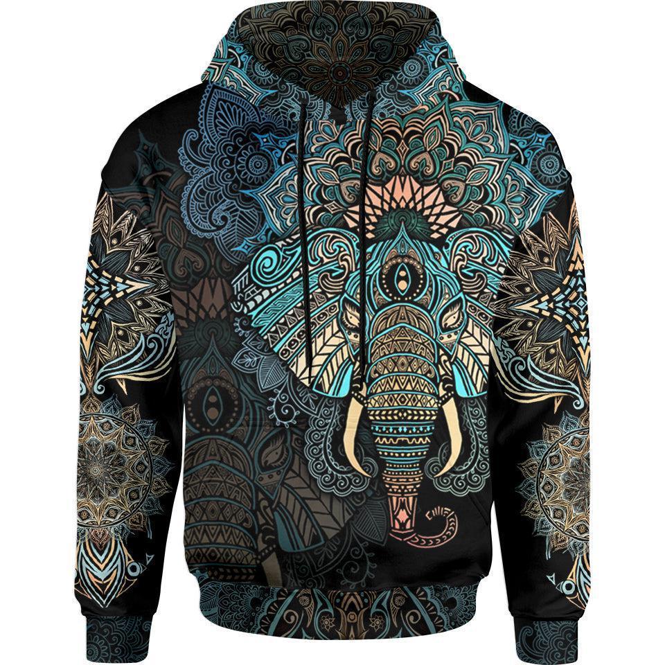 Hoodie S Elephant Mandala Pullover Hoodie - Spirit Edition ELEPHANT-CLRD_HOODIE-3.0_SM