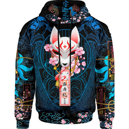 Hoodie S Kitsune Hoodie - Blue Edition KITSUNE-BLUE_HOODIE-3.0_SM