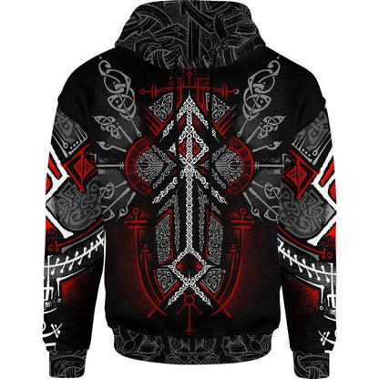 Hoodie S Runes of Loki Pullover Hoodie - Red Edition RULO_HOODIE-3.0_SM