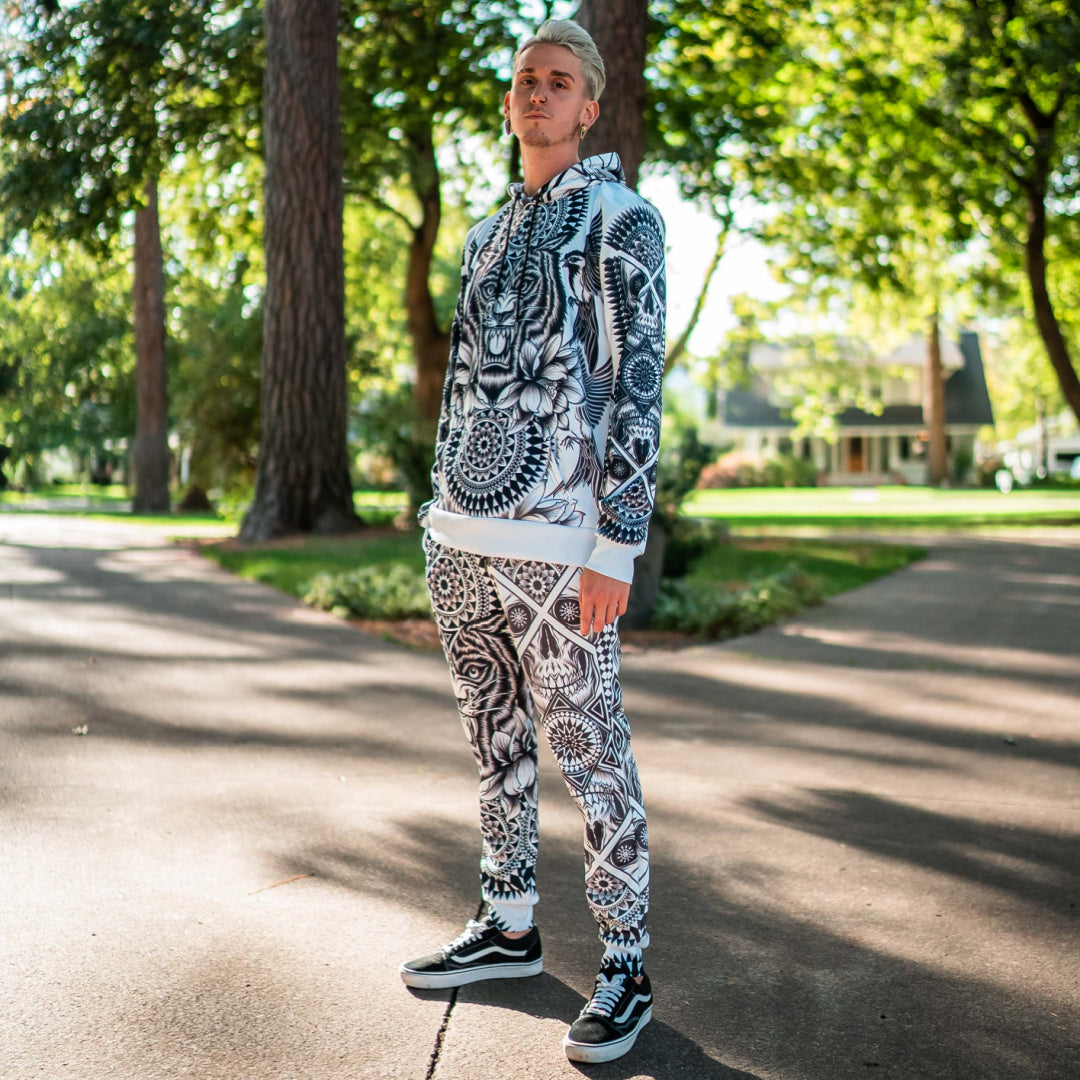 LIFE UNDER ZEN （LUZ） TRIVAL HOODY Tribal Tiger Pullover Hoodie – Lunafide