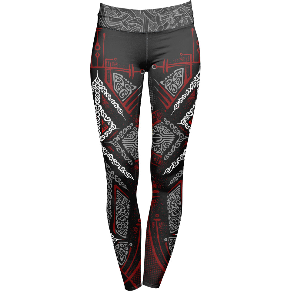 Leggings Runes of Loki Leggings - Red Edition
