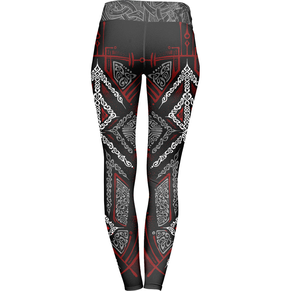 Leggings Runes of Loki Leggings - Red Edition