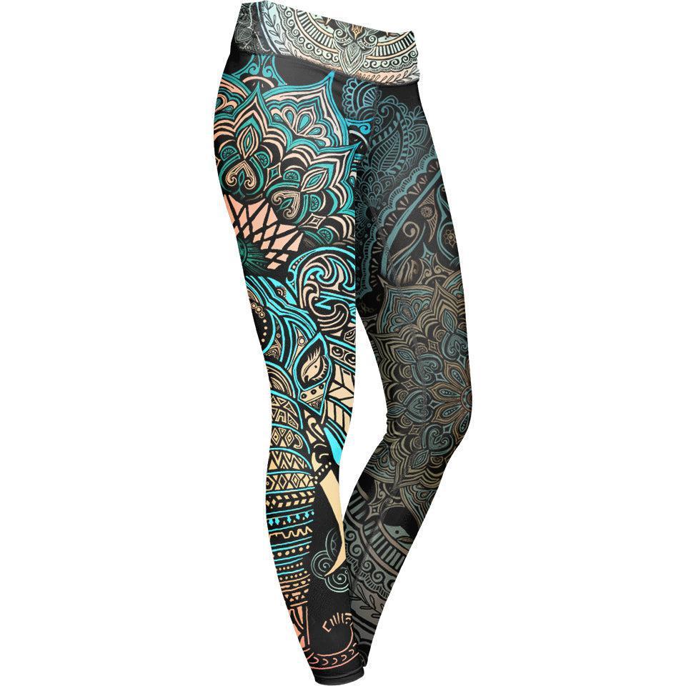 Leggings XS Elephant Mandala Leggings - Spirit Edition ELEPHANT-CLRD_LEGGING-6PAN_XS