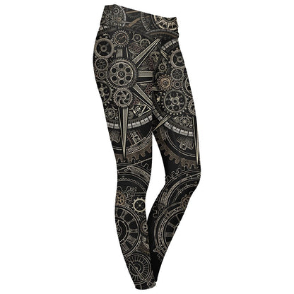 Leggings XS / Rustic Steampunk Leggings STEAMPUNK_LEGGING-6PAN_XS
