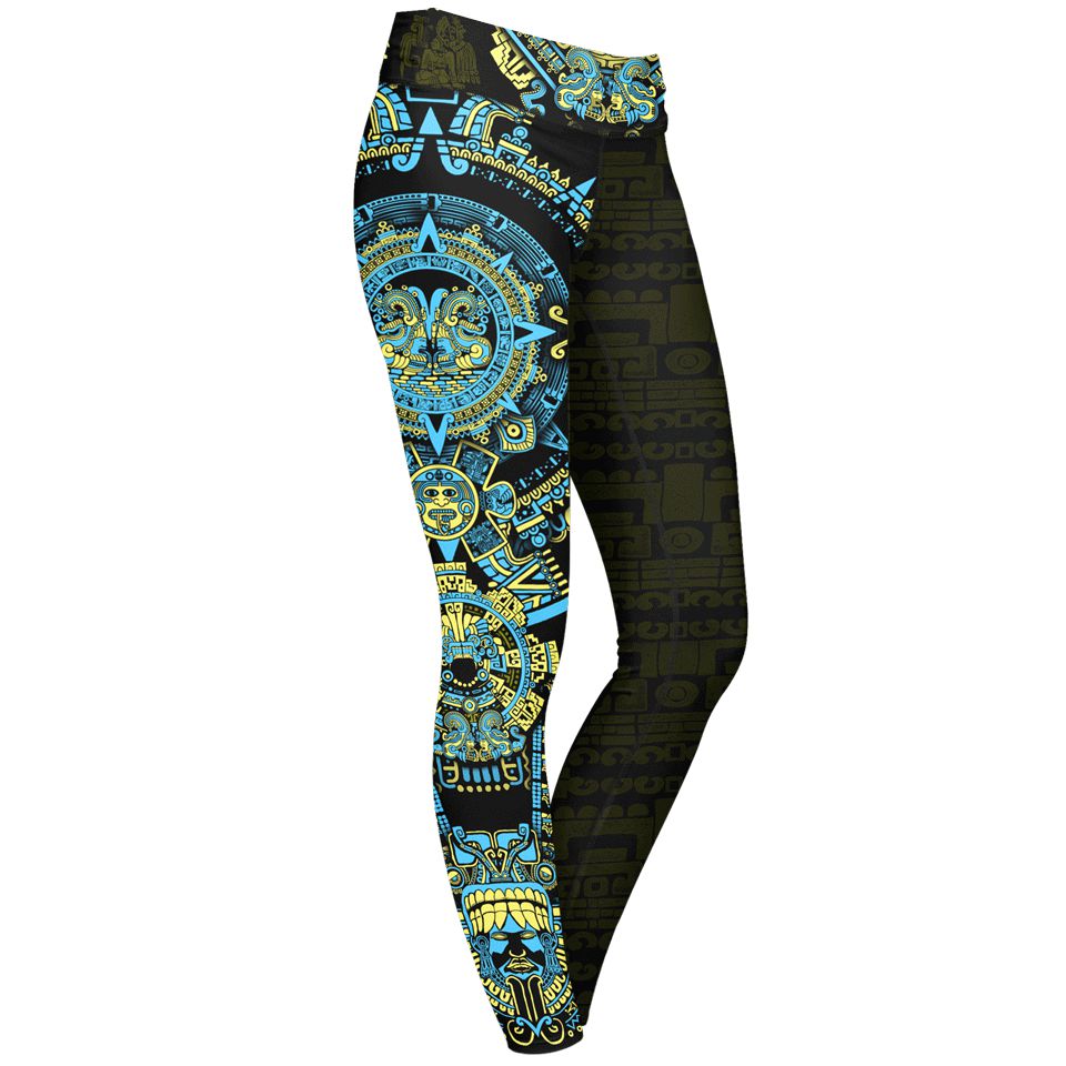 Leggings XS / Turquoise Serpent Warrior Leggings AZTEC_LEGGING-6PAN_XS