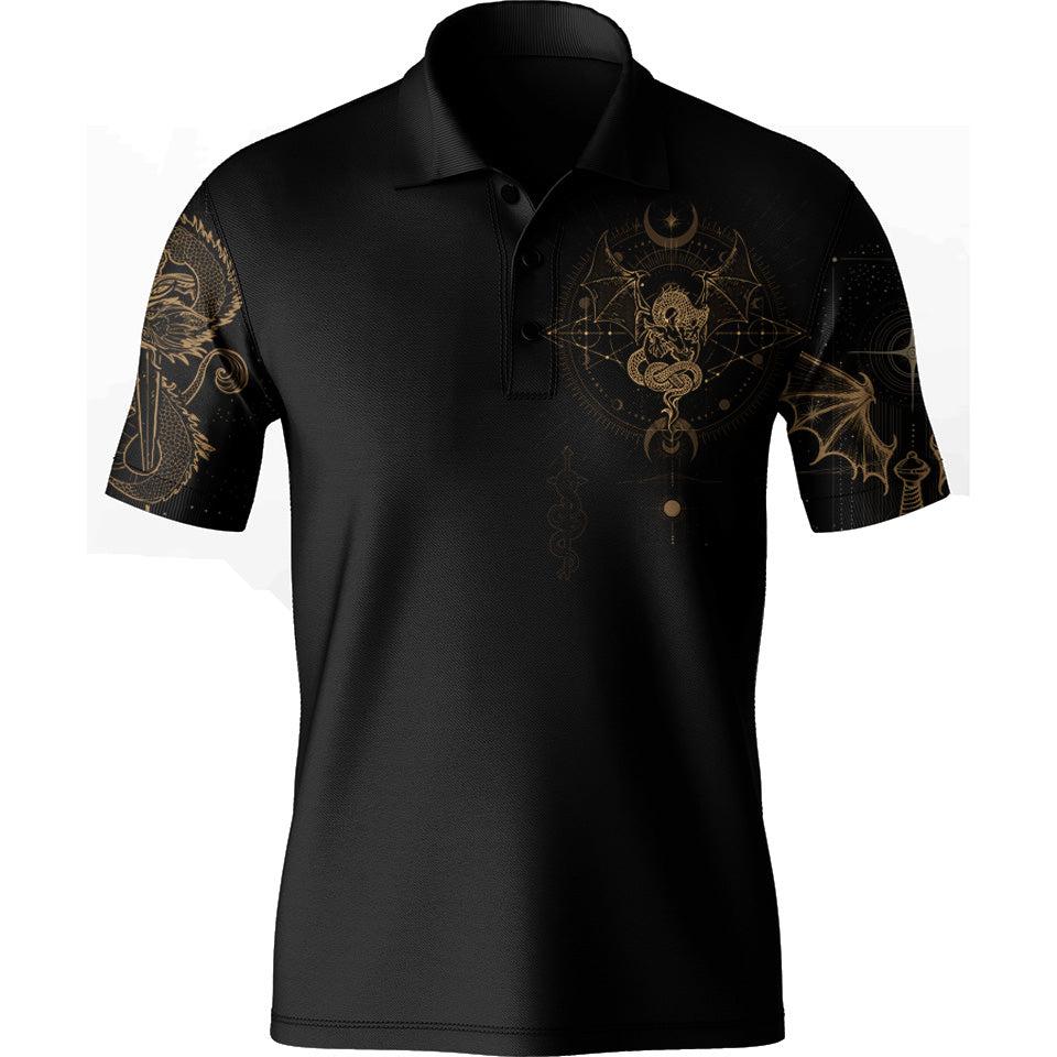 Men's Polo XS Dragon Luna Men's Polo 739-MENS-POLO_XS_DRAGON-LUNA