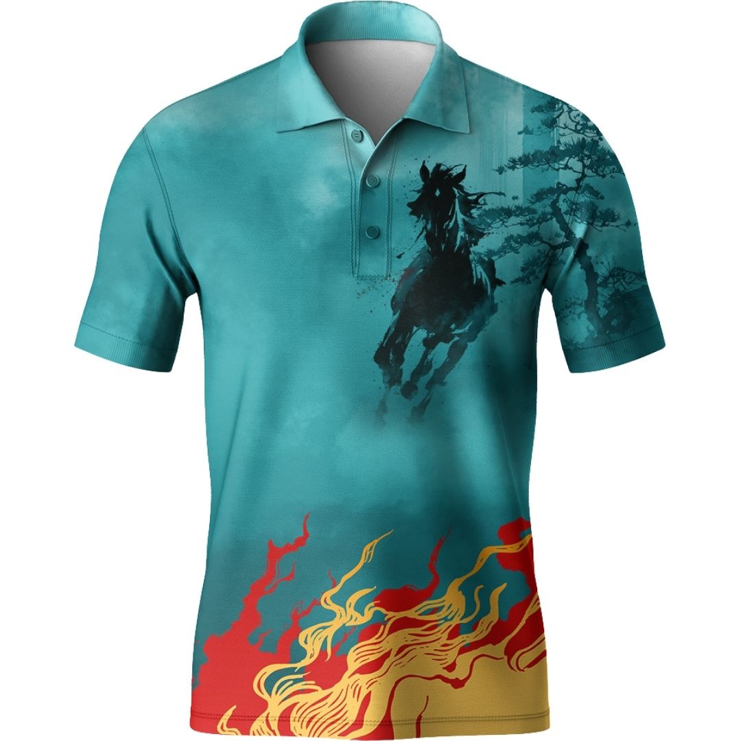 Men's Polo XS Flamebound Men's Polo 739-MENS-POLO_XS_HORSE