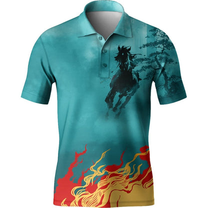 Men's Polo XS Flamebound Men's Polo 739-MENS-POLO_XS_HORSE