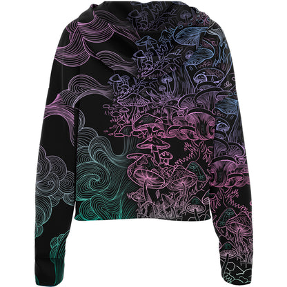 Elder Veil Drop Shoulder Crop Hoodie