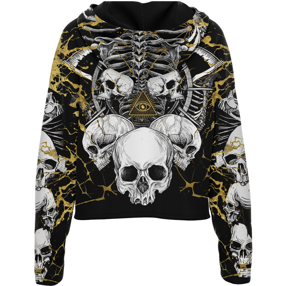 Necromancer Drop Shoulder Crop Hoodie - Limited Edition