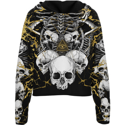 Necromancer Drop Shoulder Crop Hoodie - Limited Edition