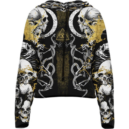 Necromancer Drop Shoulder Crop Hoodie - Limited Edition