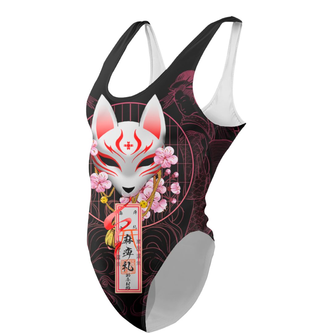 One-Piece Swimsuit SM / High Waist-Low Back Kitsune Swimsuit KITSUNE_SWIMSUIT_V2_SM