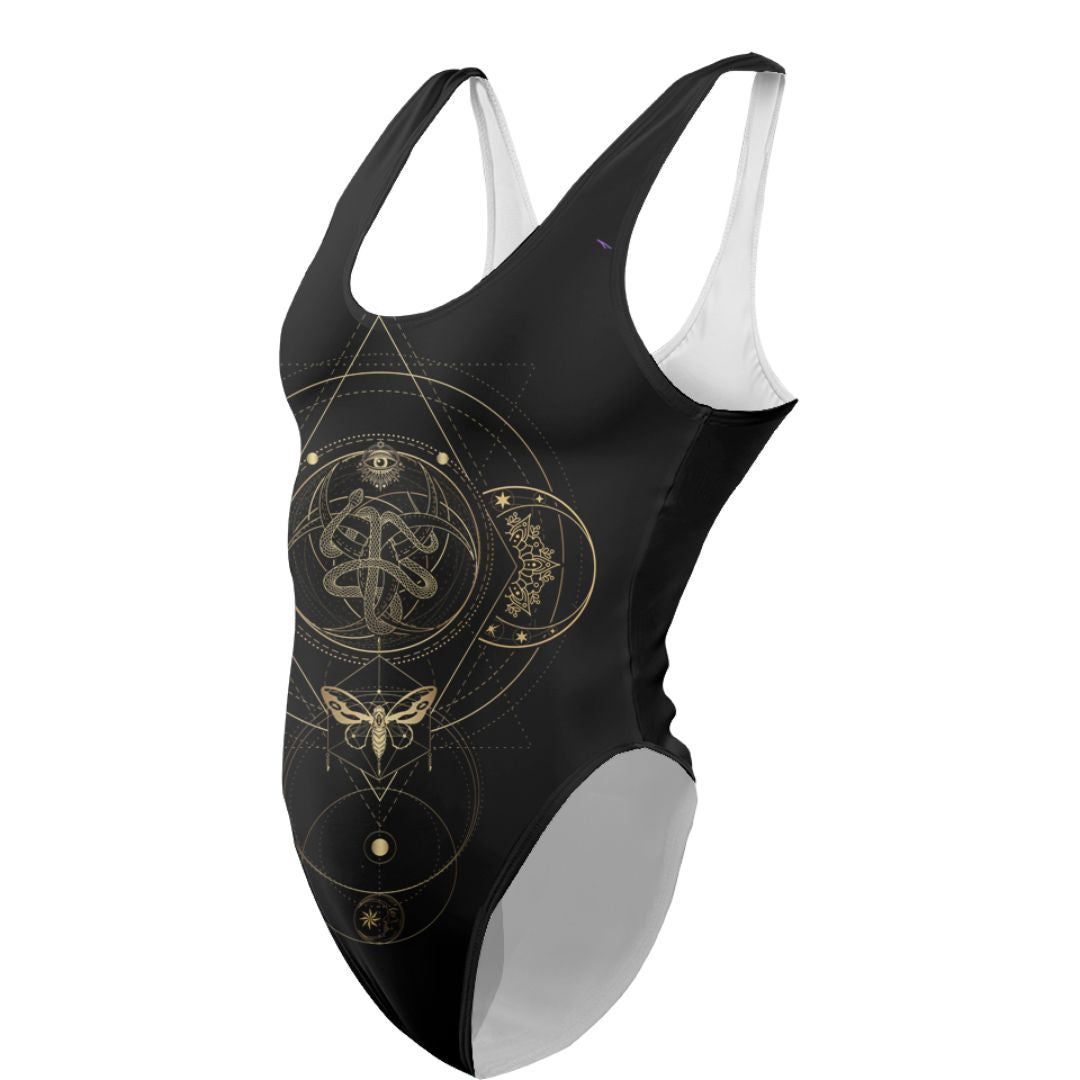 One-Piece Swimsuit SM / High Waist-Low Back Luna Swimsuit WICCA_SWIMSUIT_V2_SM