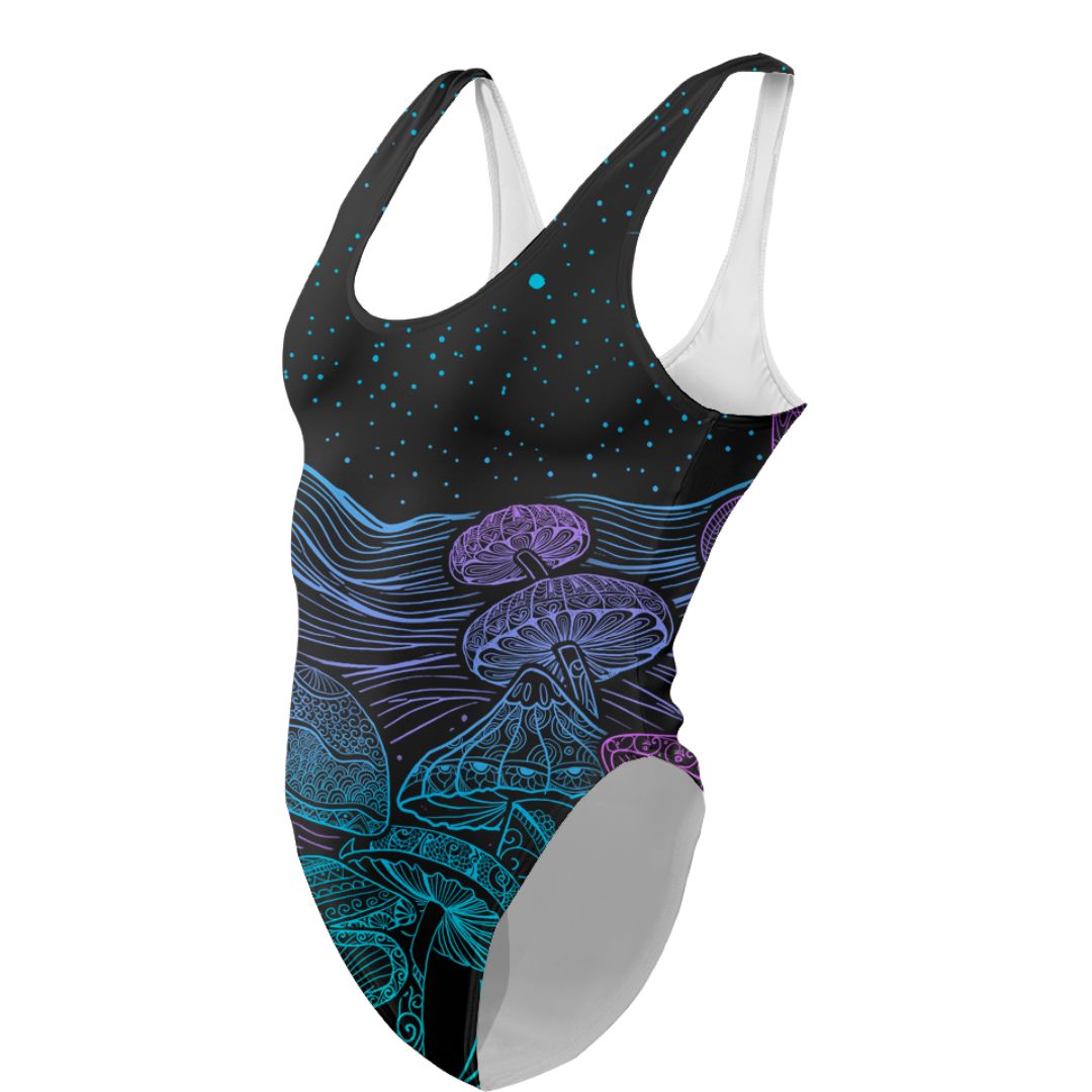 One-Piece Swimsuit SM / High Waist-Low Back Mycelia Swimsuit FUNGI_SWIMSUIT_V2_SM