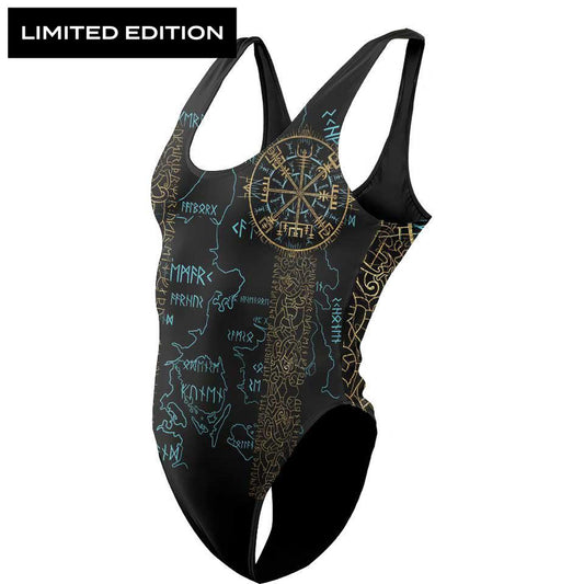 One-Piece Swimsuit SM / High Waist-Low Back Vegvisir Swimsuit - Limited VEGVISIR1_SWIMSUIT_V2_SM