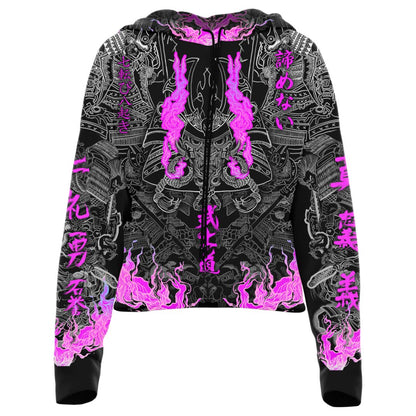 Ghost Oath Drop Shoulder Crop Hoodie