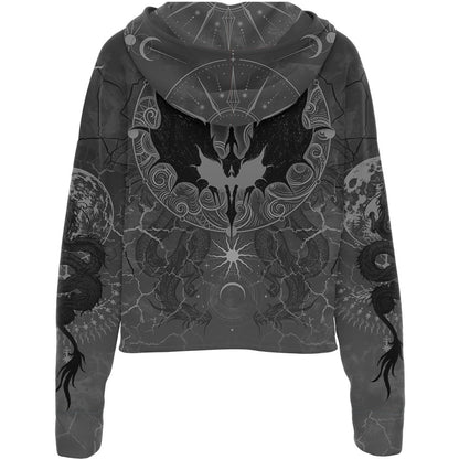 Dragon Rider Drop Shoulder Crop Hoodie - Shadow Edition - Ultra Rare - 50 Unit Release