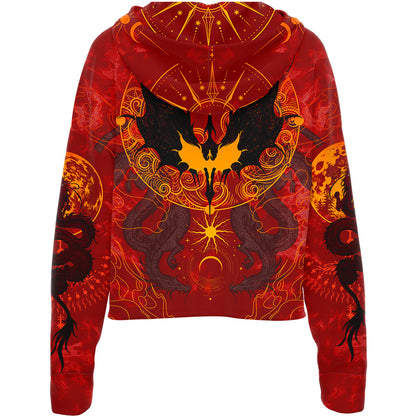 Dragon Rider Drop Shoulder Crop Hoodie - Fire Edition - Ultra Rare - 50 Unit Release