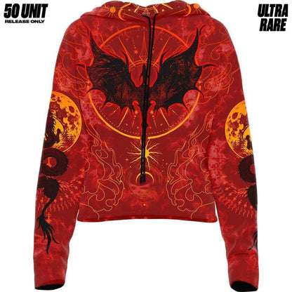 Dragon Rider Drop Shoulder Crop Hoodie - Fire Edition - Ultra Rare - 50 Unit Release