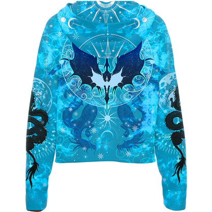 Dragon Rider Drop Shoulder Crop Hoodie - Ice Edition - Ultra Rare - 50 Unit Release