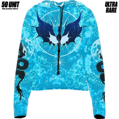 Dragon Rider Drop Shoulder Crop Hoodie - Ice Edition - Ultra Rare - 50 Unit Release