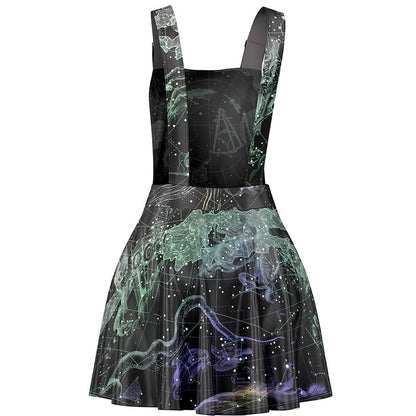 sequin pinafore dress Women's Dresses Jackie Pinafore Sequin Dress White/Gold S by Selfie Leslie