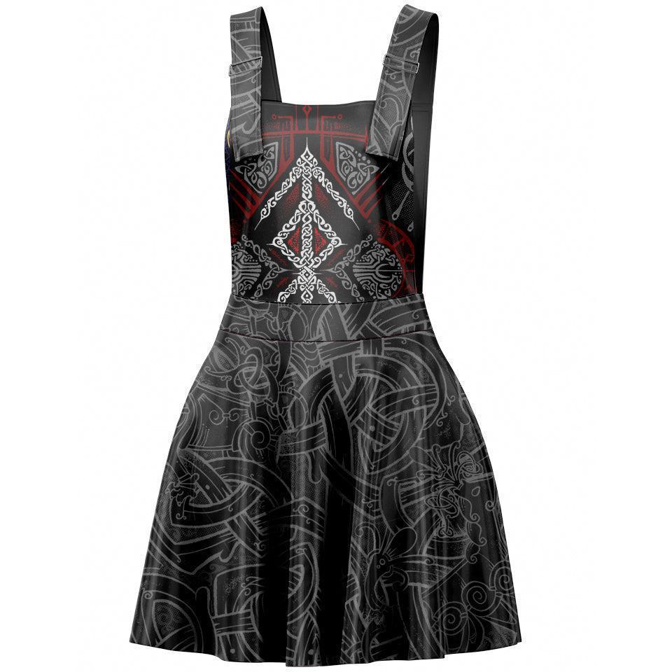 Pinafore Dress XS Runes of Loki Pinafore Dress - Red Edition 555_ApronDr_XS_RULO-V2