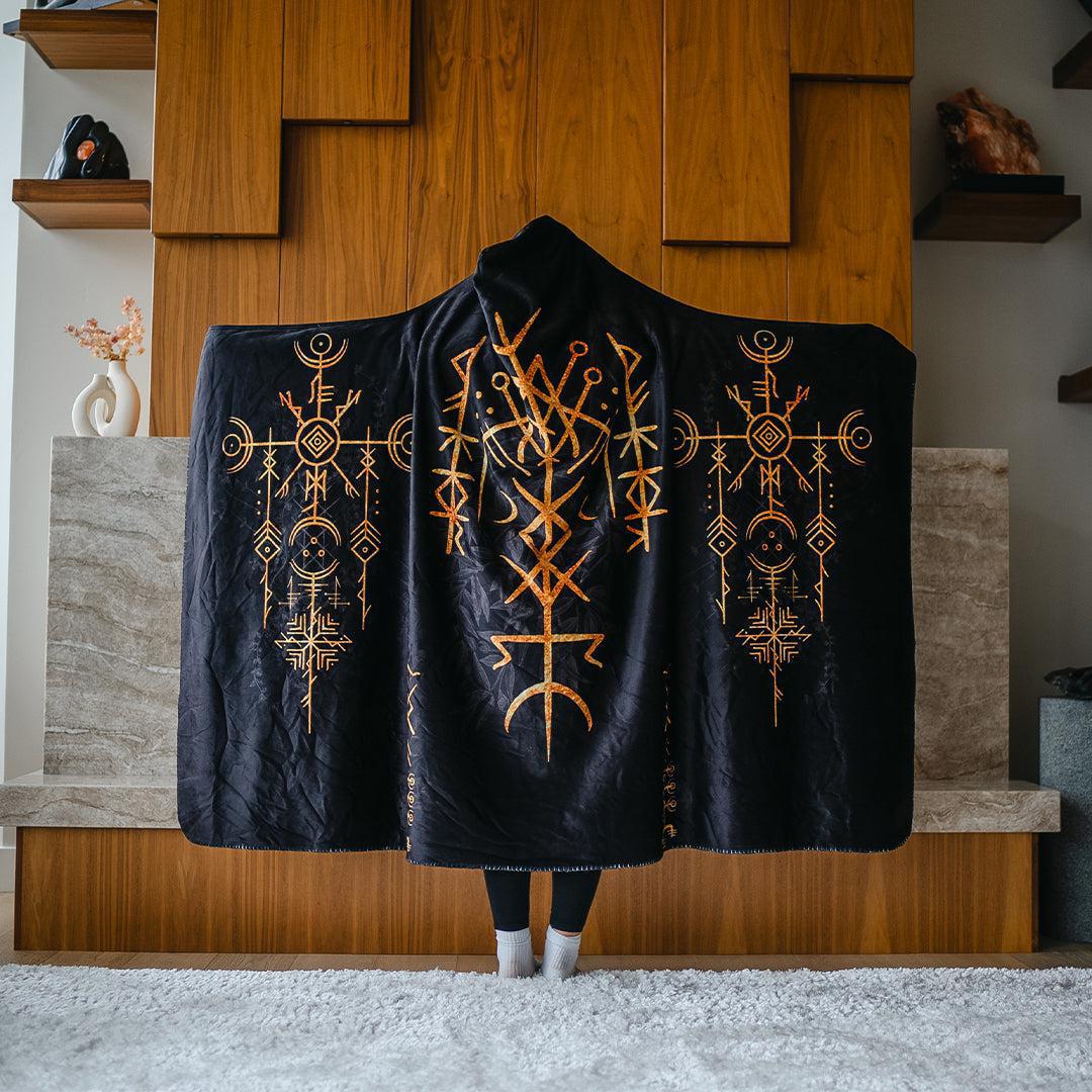 Runes of Destiny Hooded Blanket