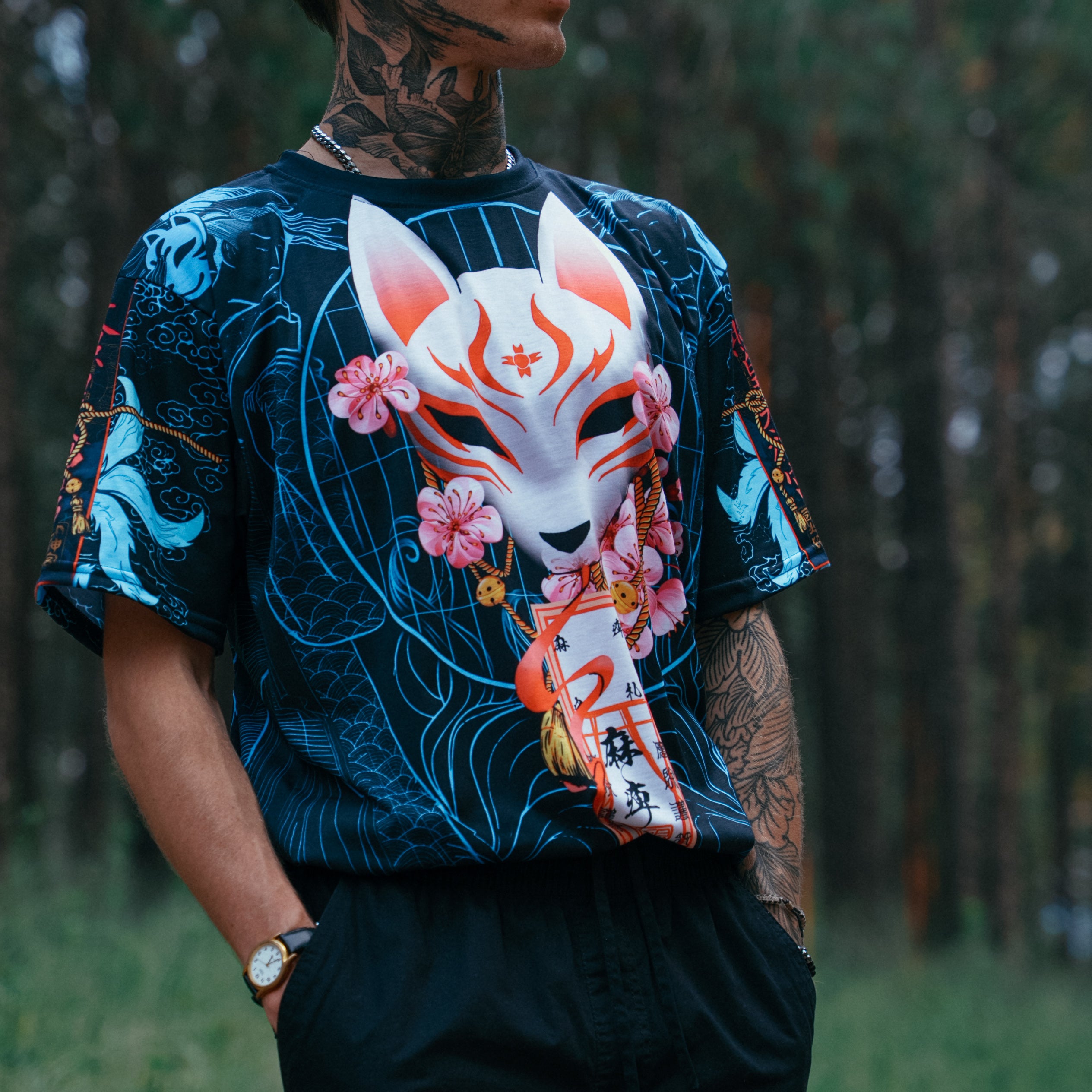 Kitsune Shirt - Blue Edition – Lunafide