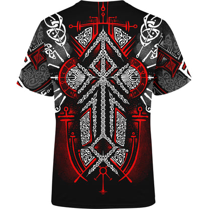 Shirt Runes of Loki Shirt - Red Edition