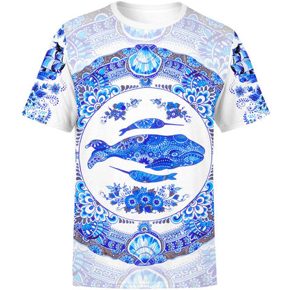 Shirt S / White Delft Ocean Shirt DELFT-OCEAN-WHITE_T-SHIRT-3.0_SM