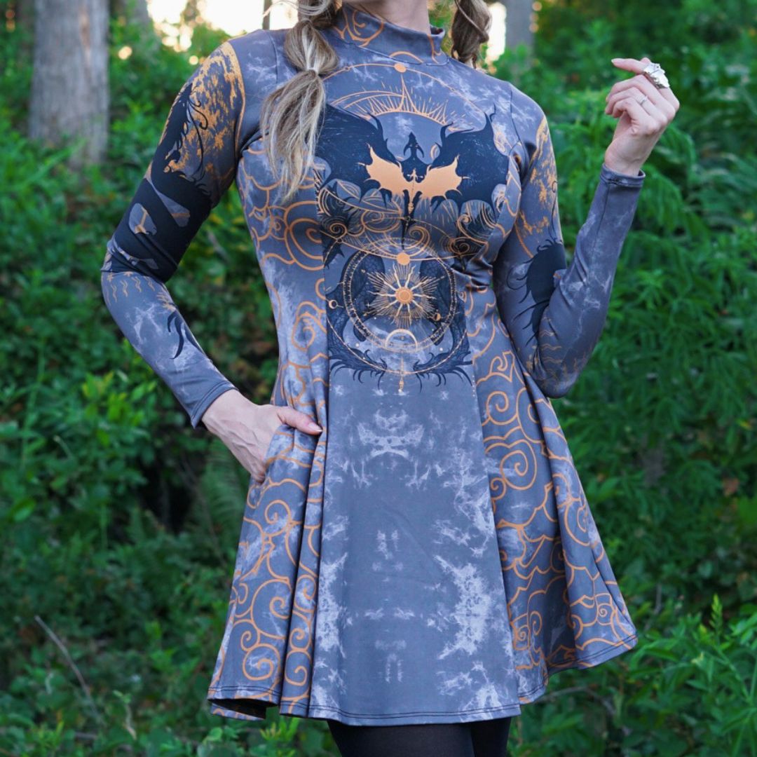 skater dress for women Dragon Rider Skater Dress 2XL-16