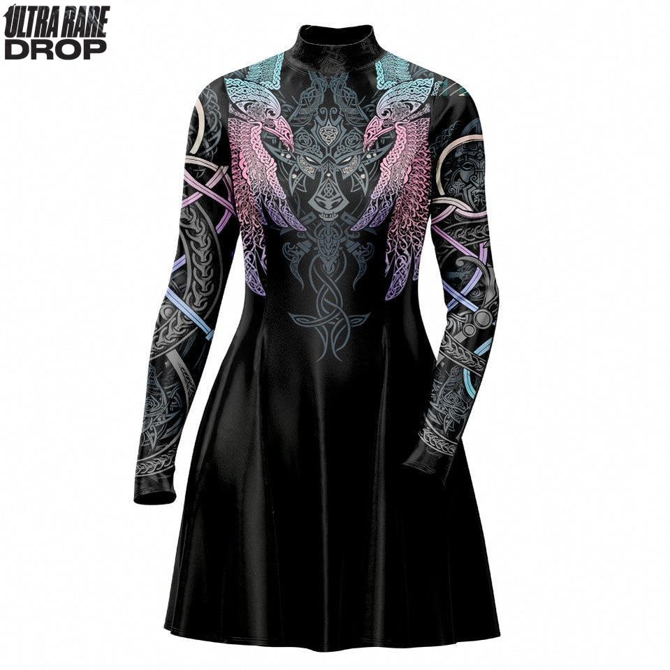 Skater Dress XXS-2 Dual Ascent (Vigil) Ultra Rare Skater Dress  - Only 300 Units Across All Styles 535A_LS-MiniDr_XXS_MUNNIN-FNR-HOLO