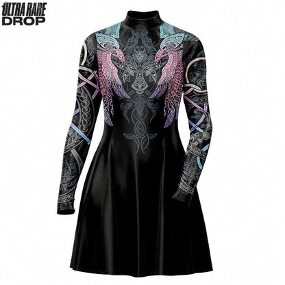 Skater Dress XXS-2 Dual Ascent (Vigil) Ultra Rare Skater Dress  - Only 300 Units Across All Styles 535A_LS-MiniDr_XXS_MUNNIN-FNR-HOLO