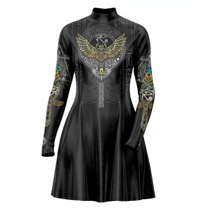 Skater Dress XXS-2 Egyptian Scarab Skater Dress 535A_LS-MiniDr_XXS_SCARAB