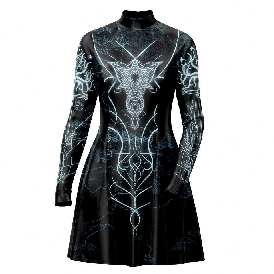 Skater Dress XXS-2 Elven Skater Dress - Fantasy Edition 535A_LS-MiniDr_XXS_EVEN-BLU