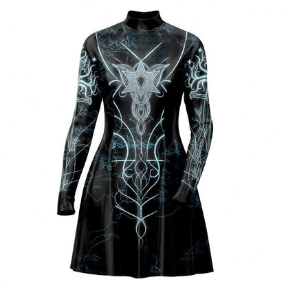 Skater Dress XXS-2 Elven Skater Dress - Fantasy Edition 535A_LS-MiniDr_XXS_EVEN-BLU