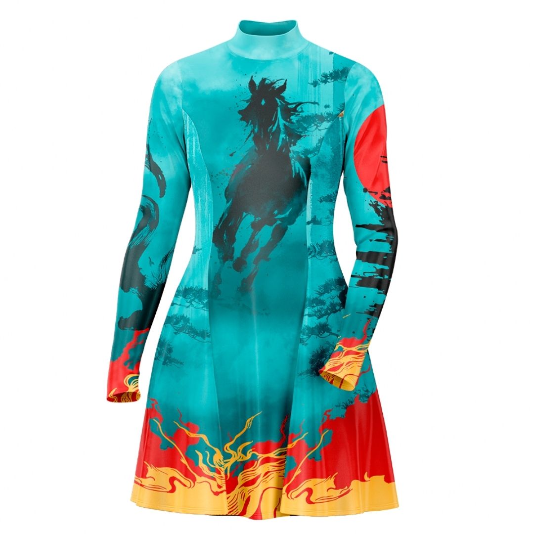Skater Dress XXS-2 Flamebound Skater Dress 535A_LS-MiniDr_XXS_HORSE