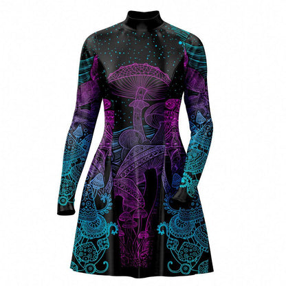 Skater Dress XXS-2 Mycelia Skater Dress 535A_LS-MiniDr_XXS_FUNGI
