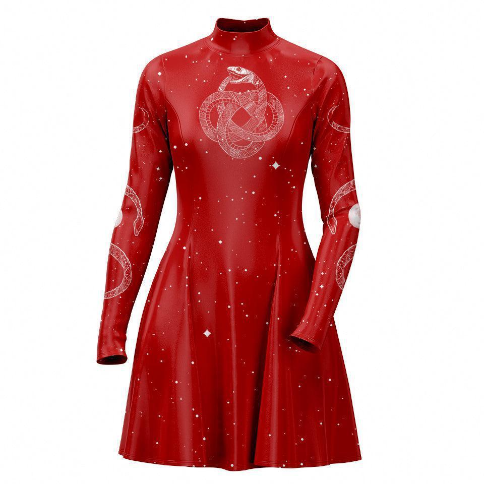 Skater Dress XXS-2 Ouroboros Skater Dress - Red Edition 535A_LS-MiniDr_XXS_OURO