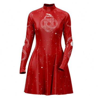 Skater Dress XXS-2 Ouroboros Skater Dress - Red Edition 535A_LS-MiniDr_XXS_OURO
