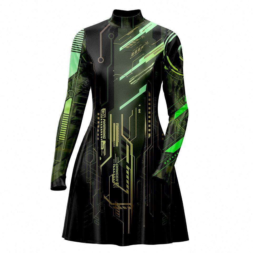 Skater Dress XXS-2 Protocol Zero Skater Dress - Biocore Edition 535A_LS-MiniDr_XXS_ATOGRN