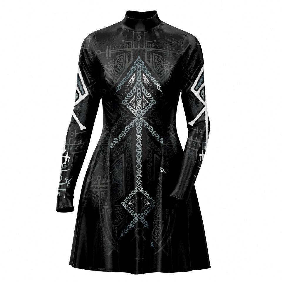Skater Dress XXS-2 Runes of Loki Skater Dress 535A_LS-MiniDr_XXS_ROKI