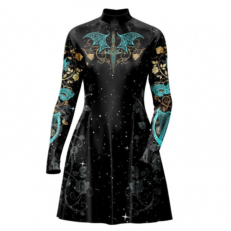 Skater Dress XXS-2 Starfall Skater Dress 535A_LS-MiniDr_XXS_STARFALL