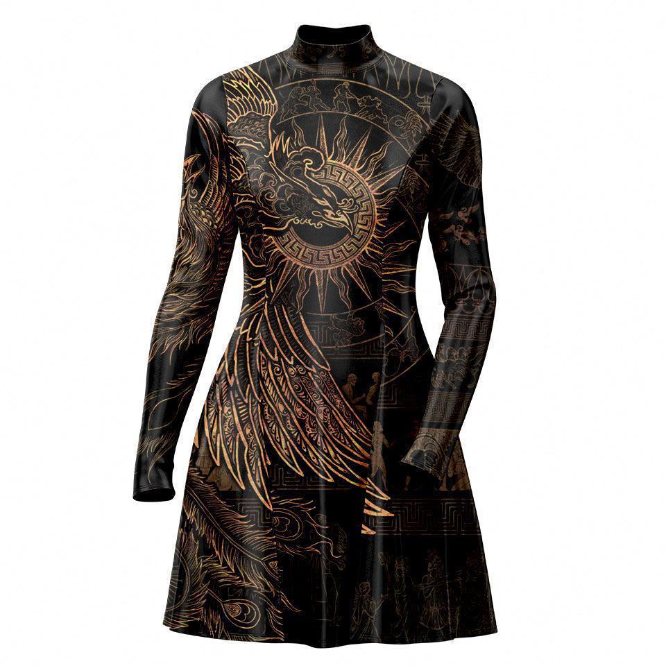 Skater Dress XXS-2 The Phoenix Skater Dress 535A_LS-MiniDr_XXS_PHNX