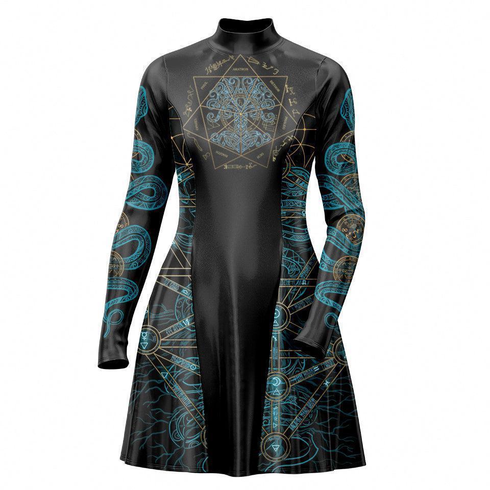 Skater Dress XXS-2 World Tree Skater Dress - Limited 535A_LS-MiniDr_XXS_WORLD-TREE-BLUE